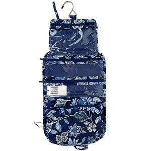 NWOT Vera Bradley Travel Hanging Toiletry Organizer Tropics Tapestry Blue Floral